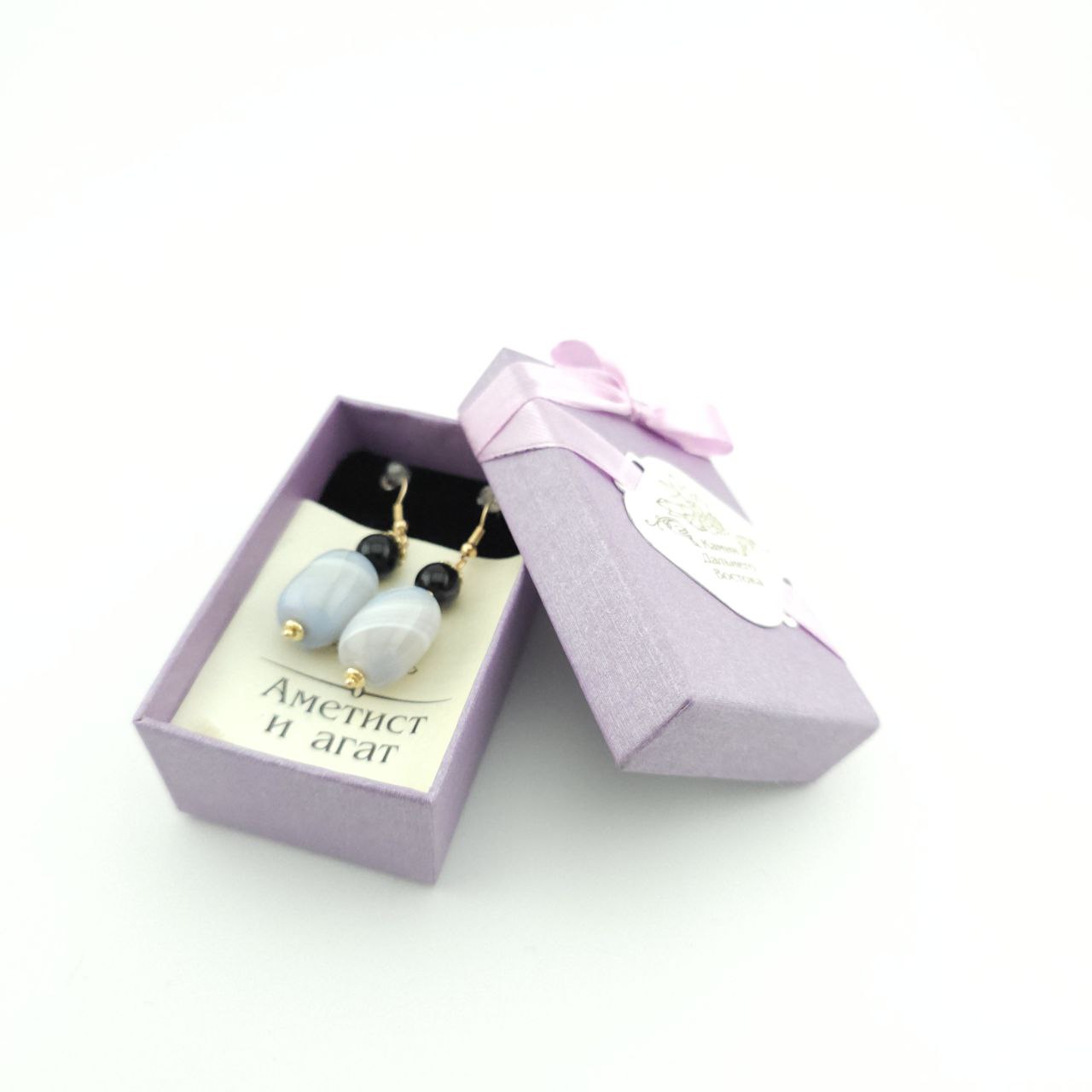 Серьги из камней